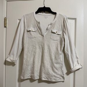 Kim Rogers Off White Lace Textured Ladies Top